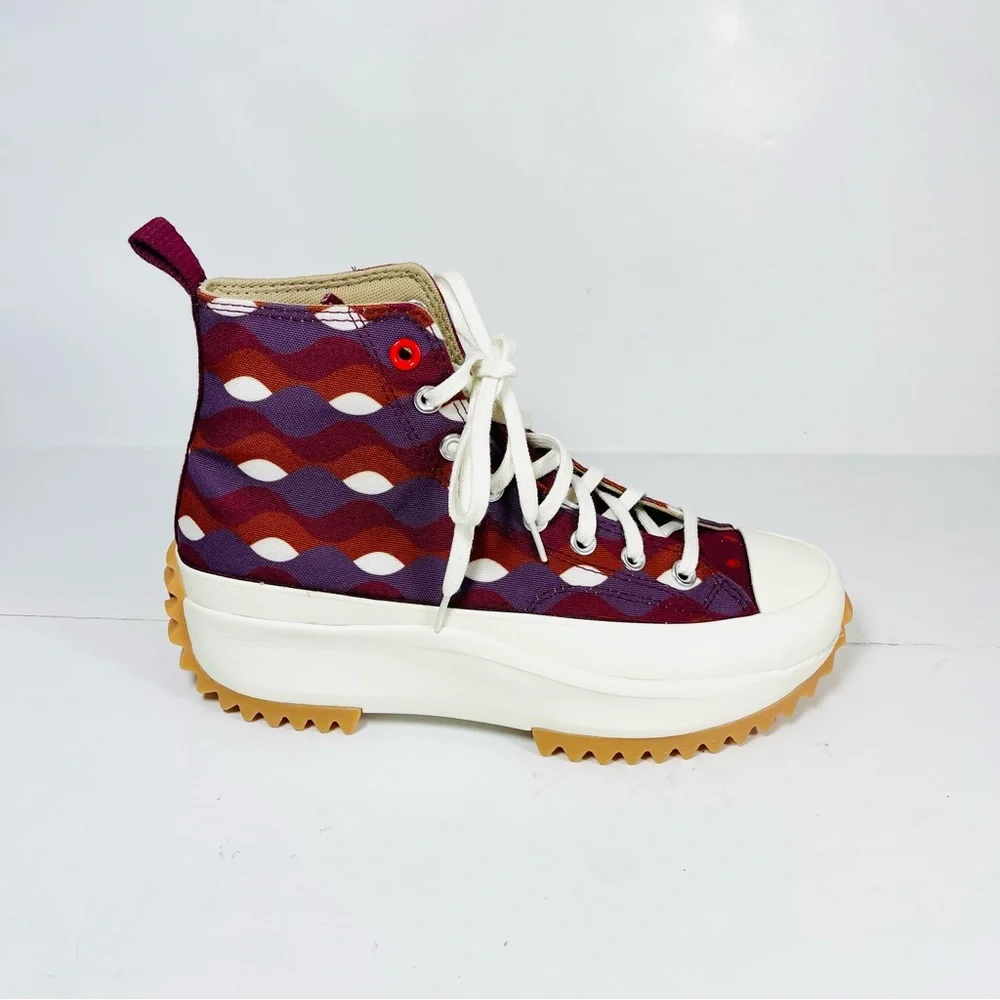 Converse Run Star Hike Hi Women’s Platform Sneakers Size 9.5 Dark‎ Beetroot